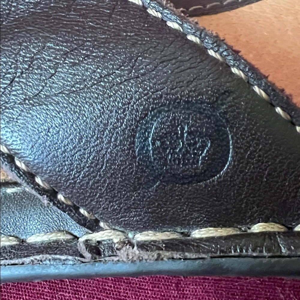 Born Leather Brown Cross Strap Slides/Sandals - 10 - Picture 7 of 10